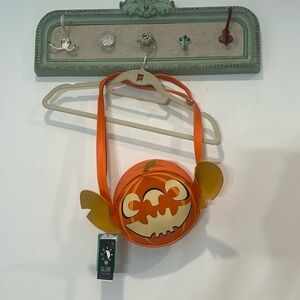 NWT Lilo & Stitch Halloween pumpkin head crossbody bag adjustable strap o/s